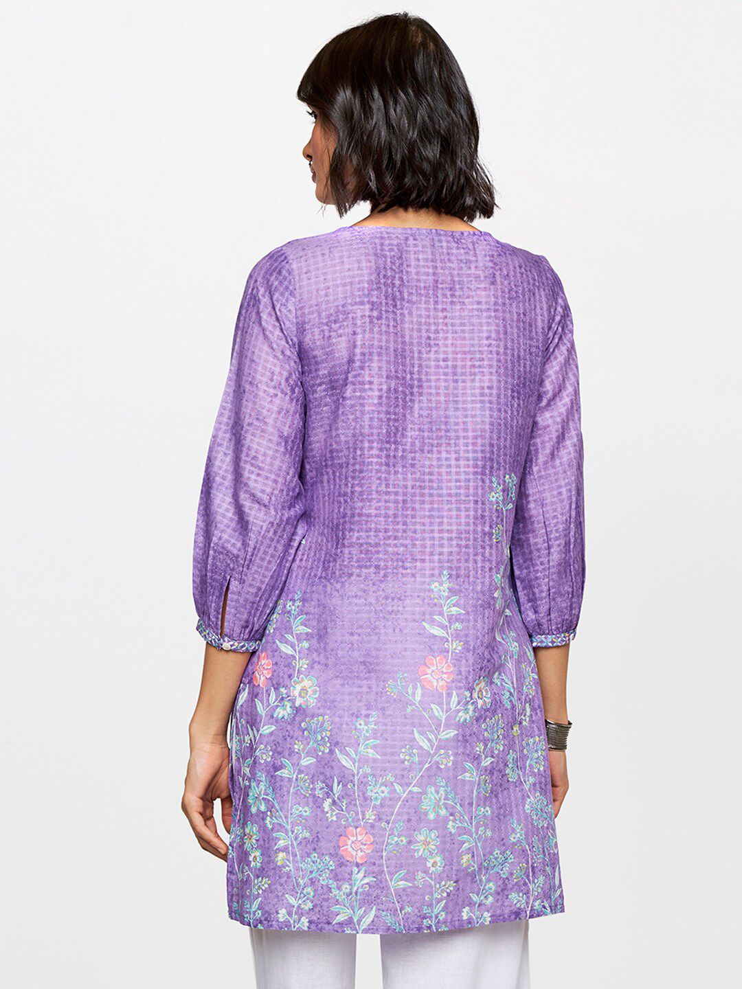 Global Desi Floral Printed Ethnic Tunic