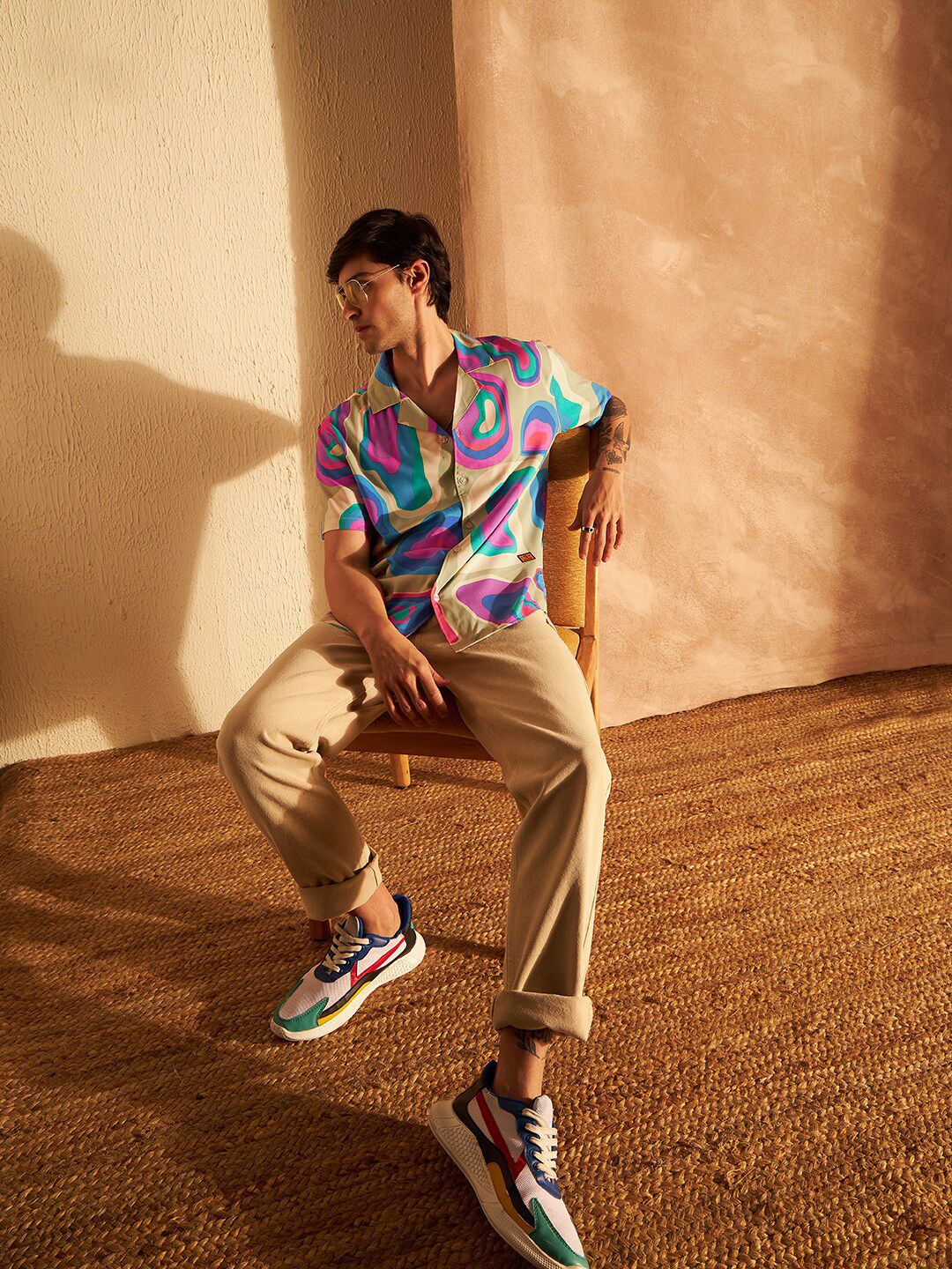 DENNISON Men Smart Block Printed Casual Shirt