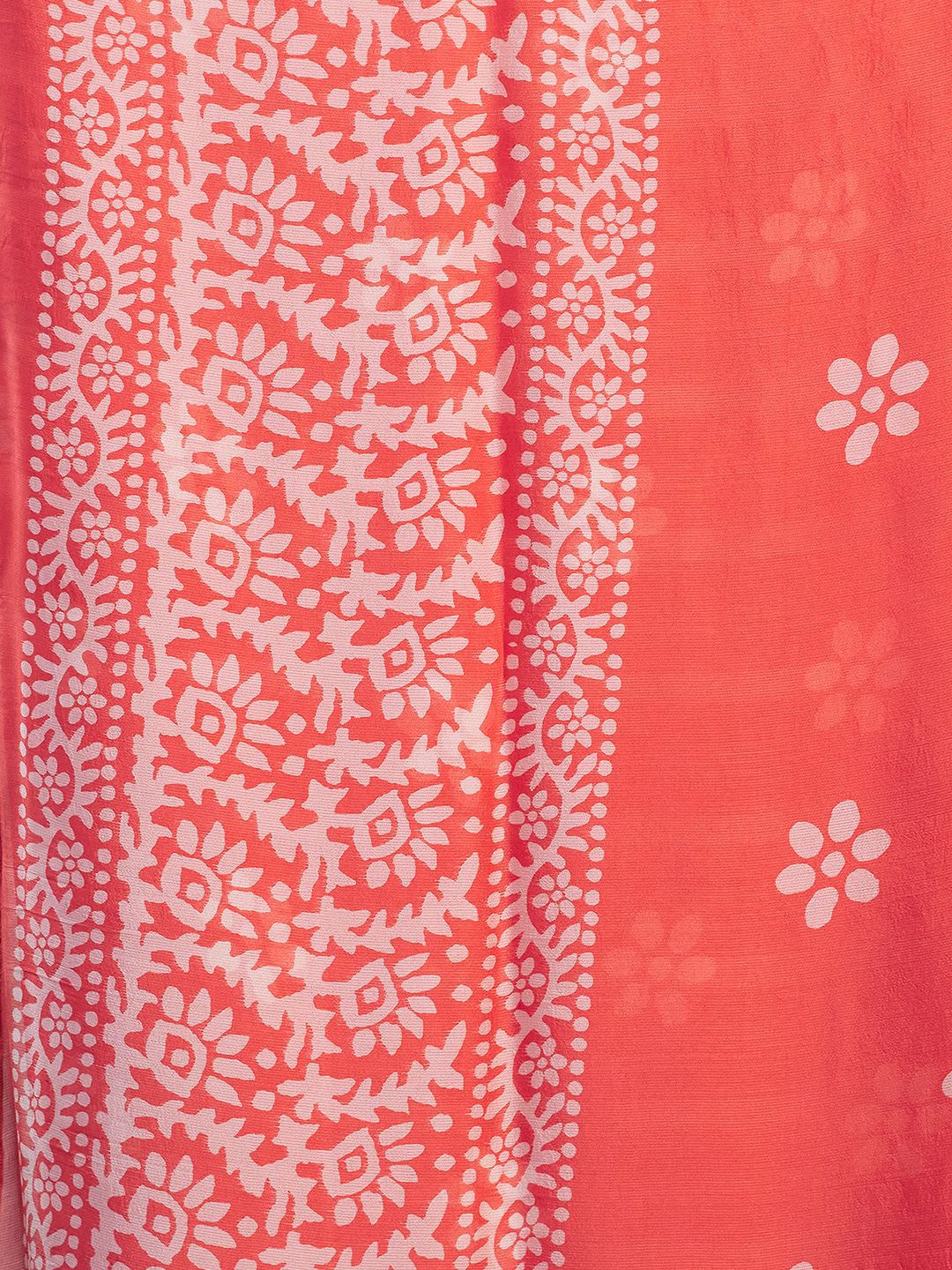 KALINI Floral Pure Chiffon Bagru Saree