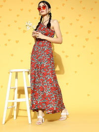 Berrylush Women Gorgeous Floral One-Shoulder Dress