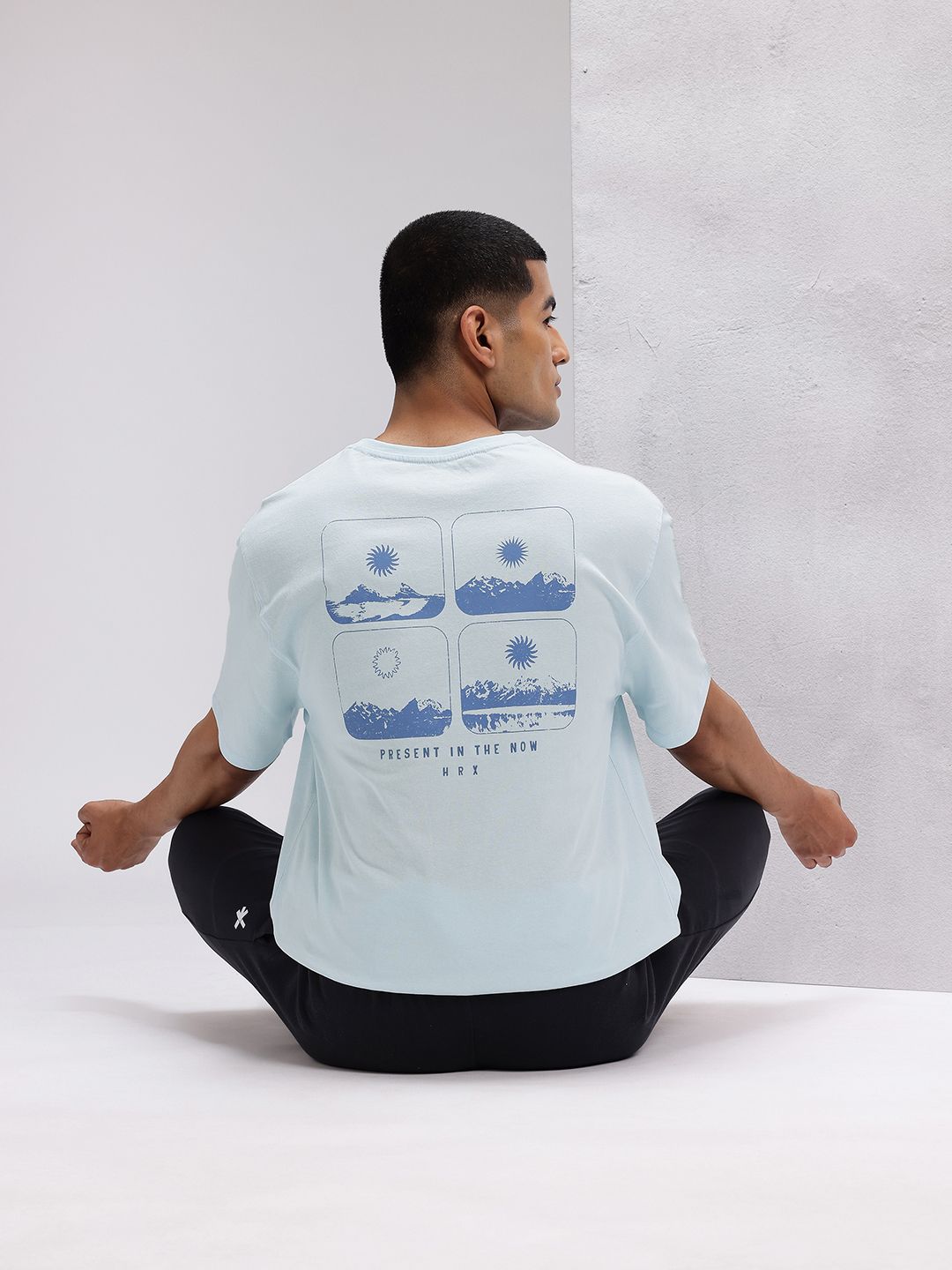 HRX by Hrithik Roshan Printed Pure Cotton Yoga T-shirt