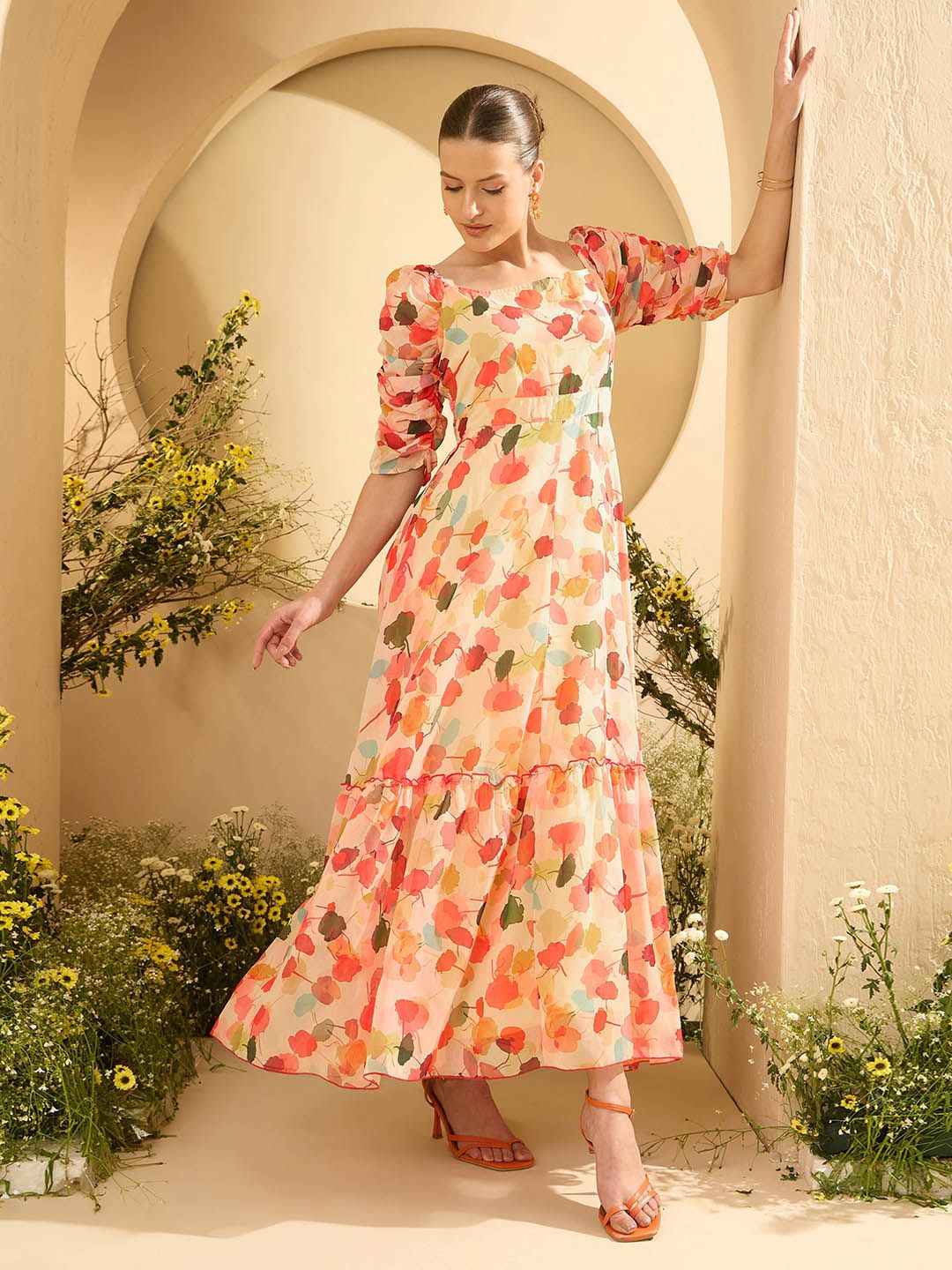 Antheaa Women Floral Printed Maxi Dress