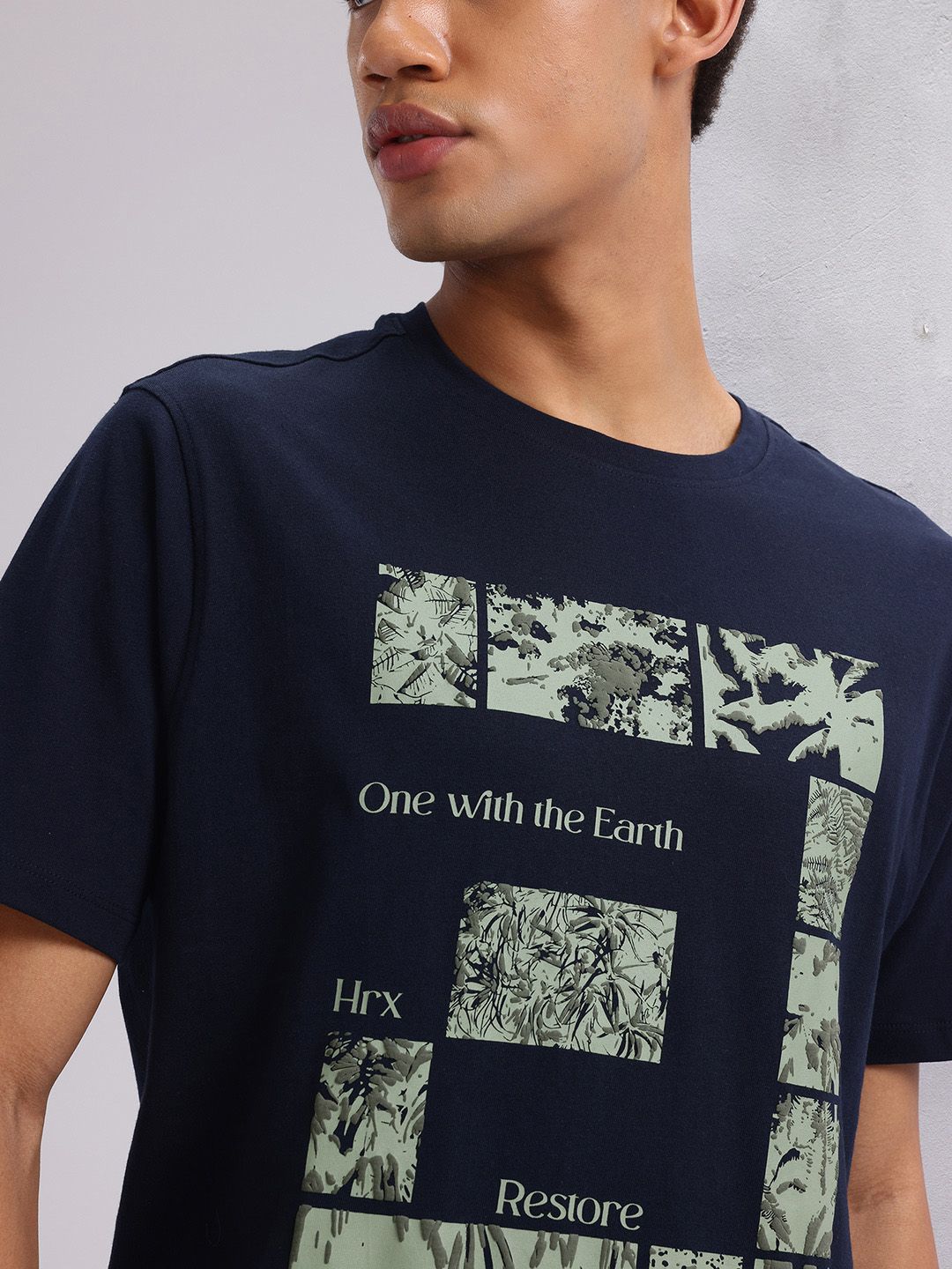 HRX by Hrithik Roshan Men Typography Printed Pure Cotton Yoga T-shirt