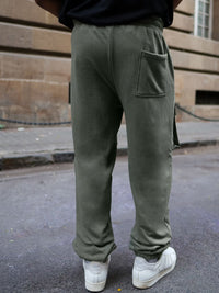 Powerlook Men Mid-Rise Cargo Track Pants