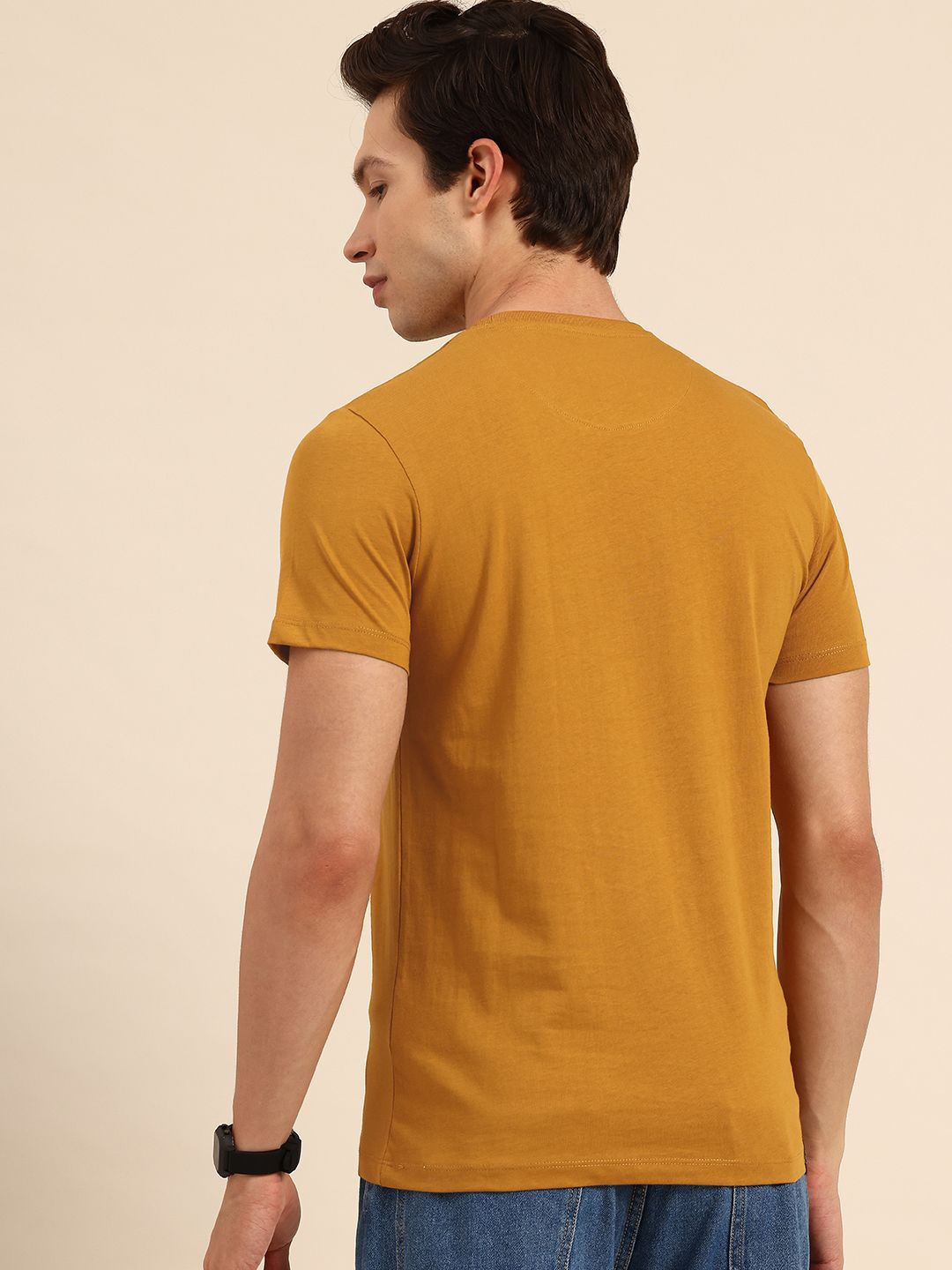 Being Human Brand Logo Printed Pure Cotton Slim Fit T-shirt