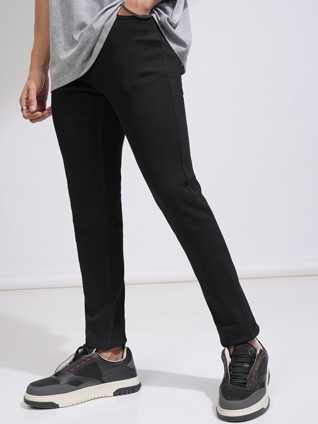 HIGHLANDER Men Black Skinny Fit Stretchable Jeans