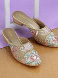 Mochi Women Embellished Block Mules