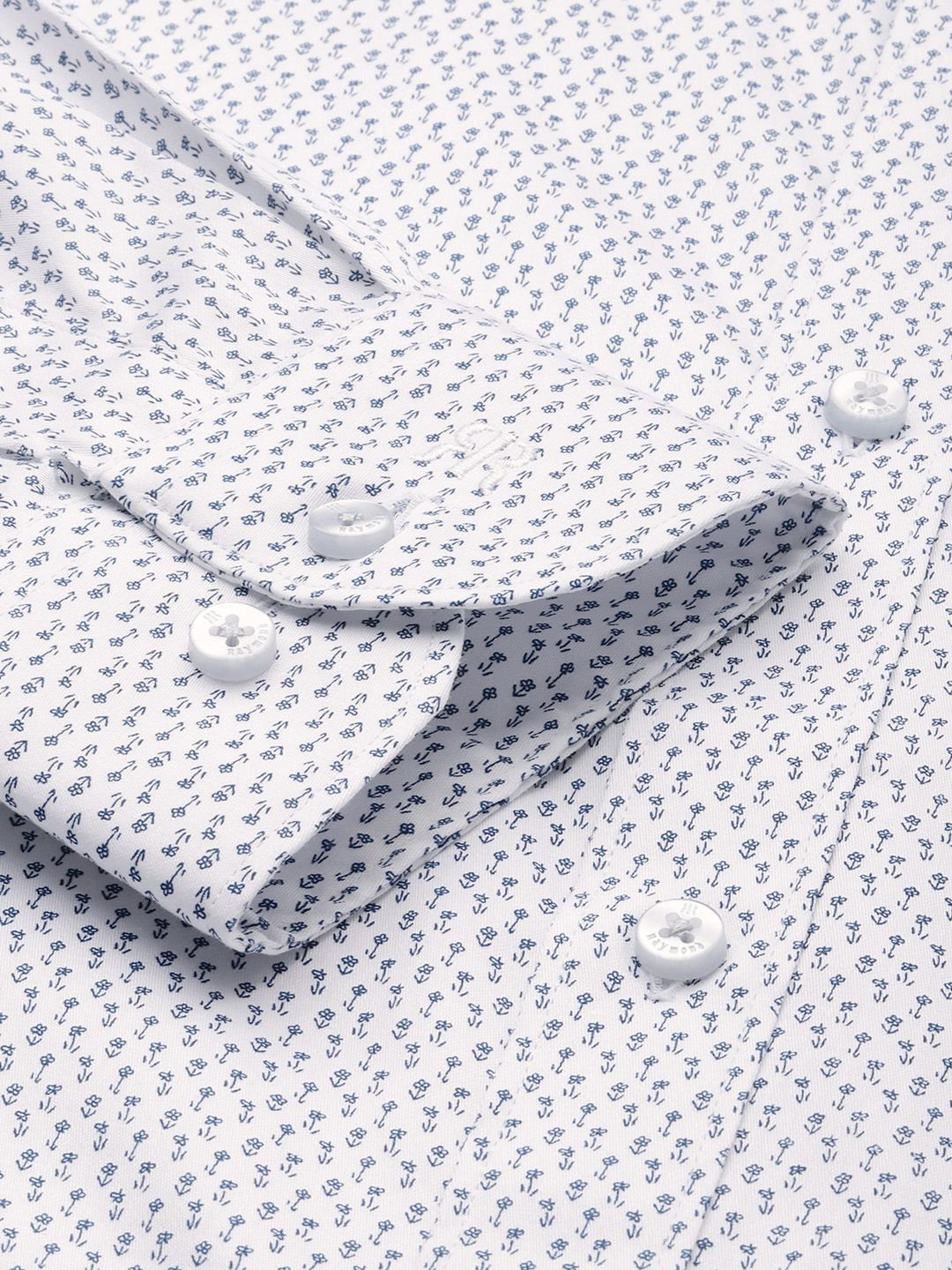 Raymond Slim Fit Floral Printed Pure Cotton Formal Shirt