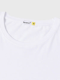 Bewakoof Men White Printed Oversized Pure Cotton T-shirt