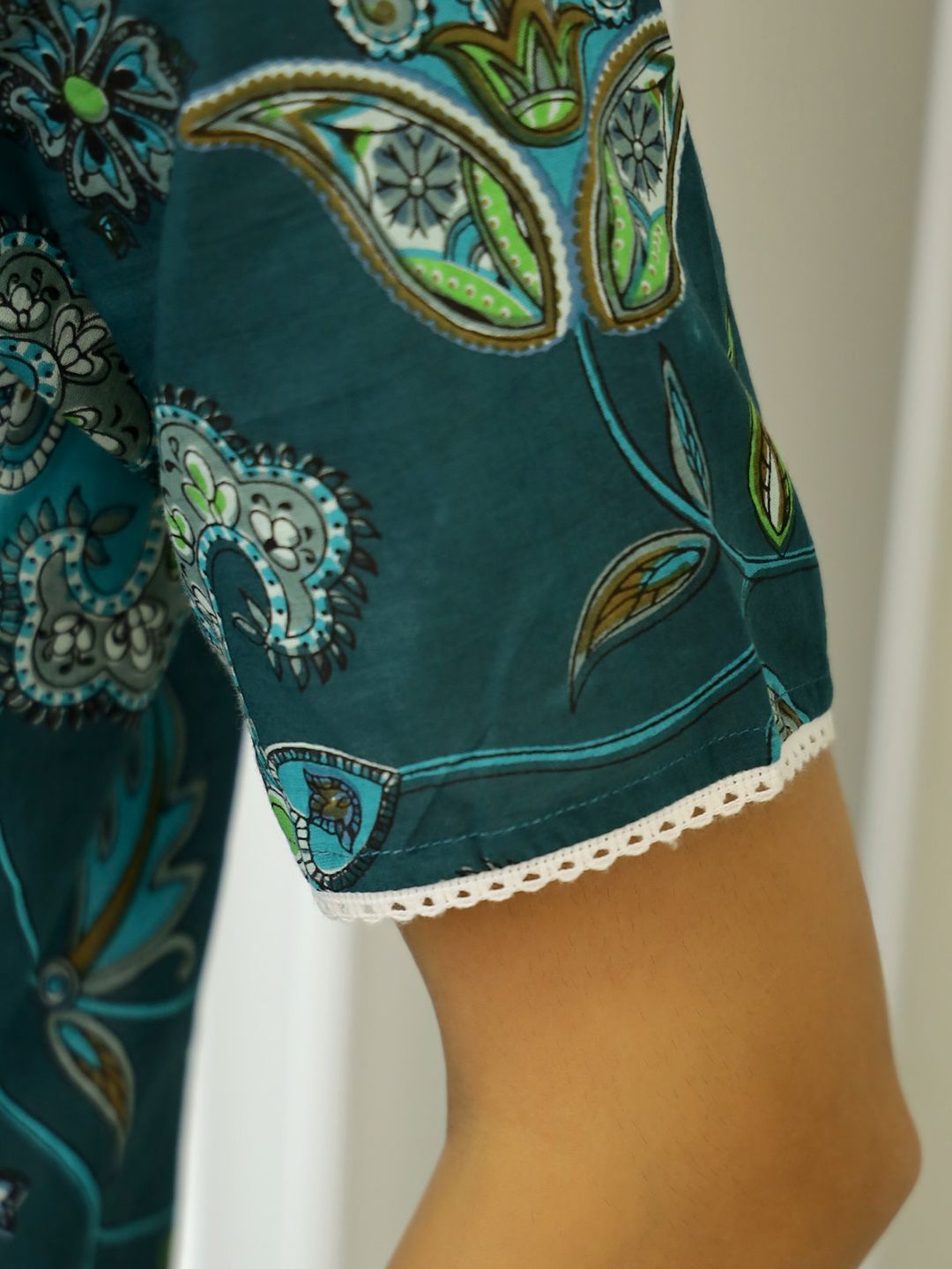 SANSKRUTIHOMES Women Printed Cotton Night suit