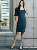 DressBerry Puff Sleeve Sheath Dress