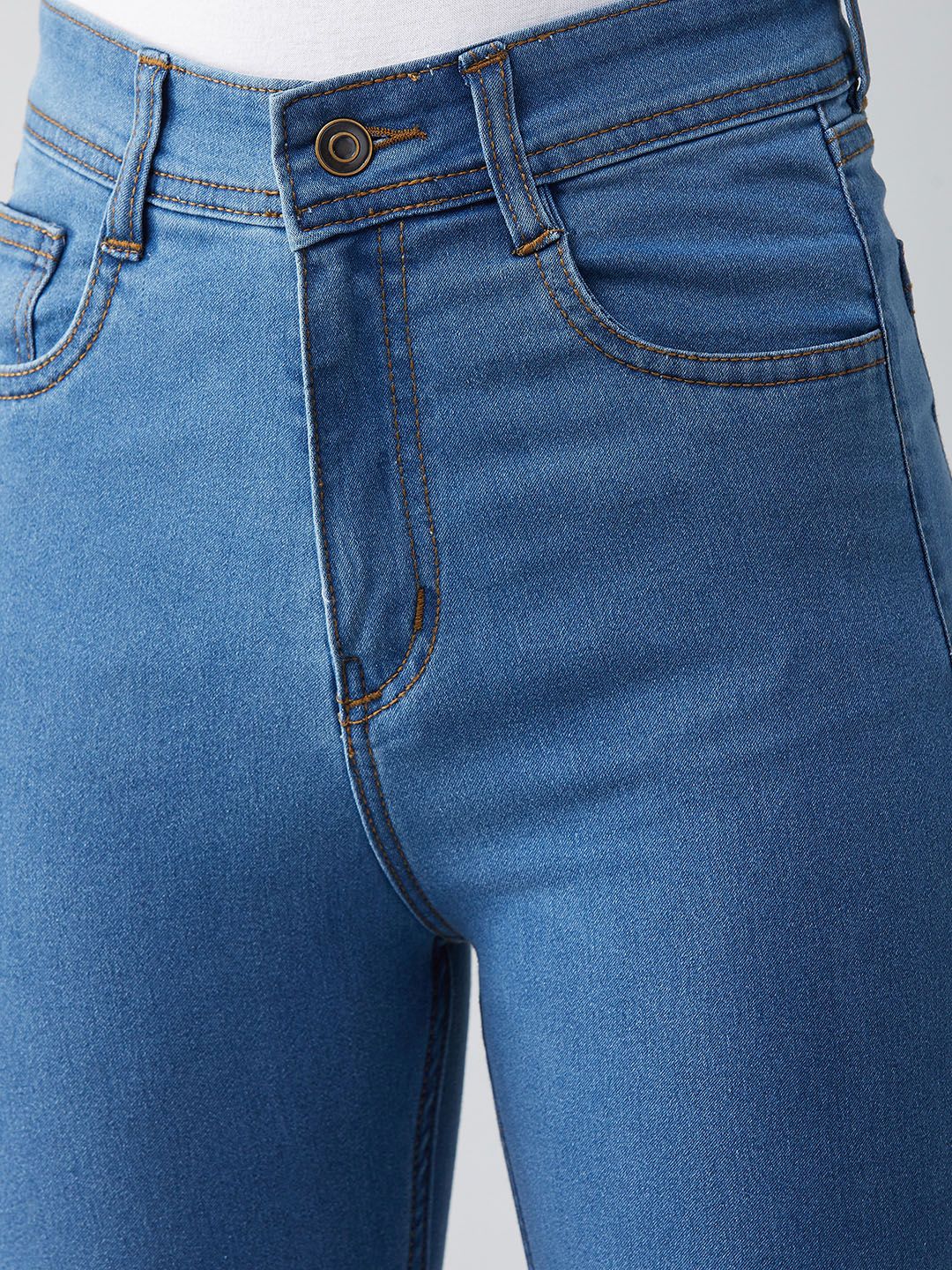 Miss Chase Women Blue Skinny Fit High-Rise Clean Look Jeans