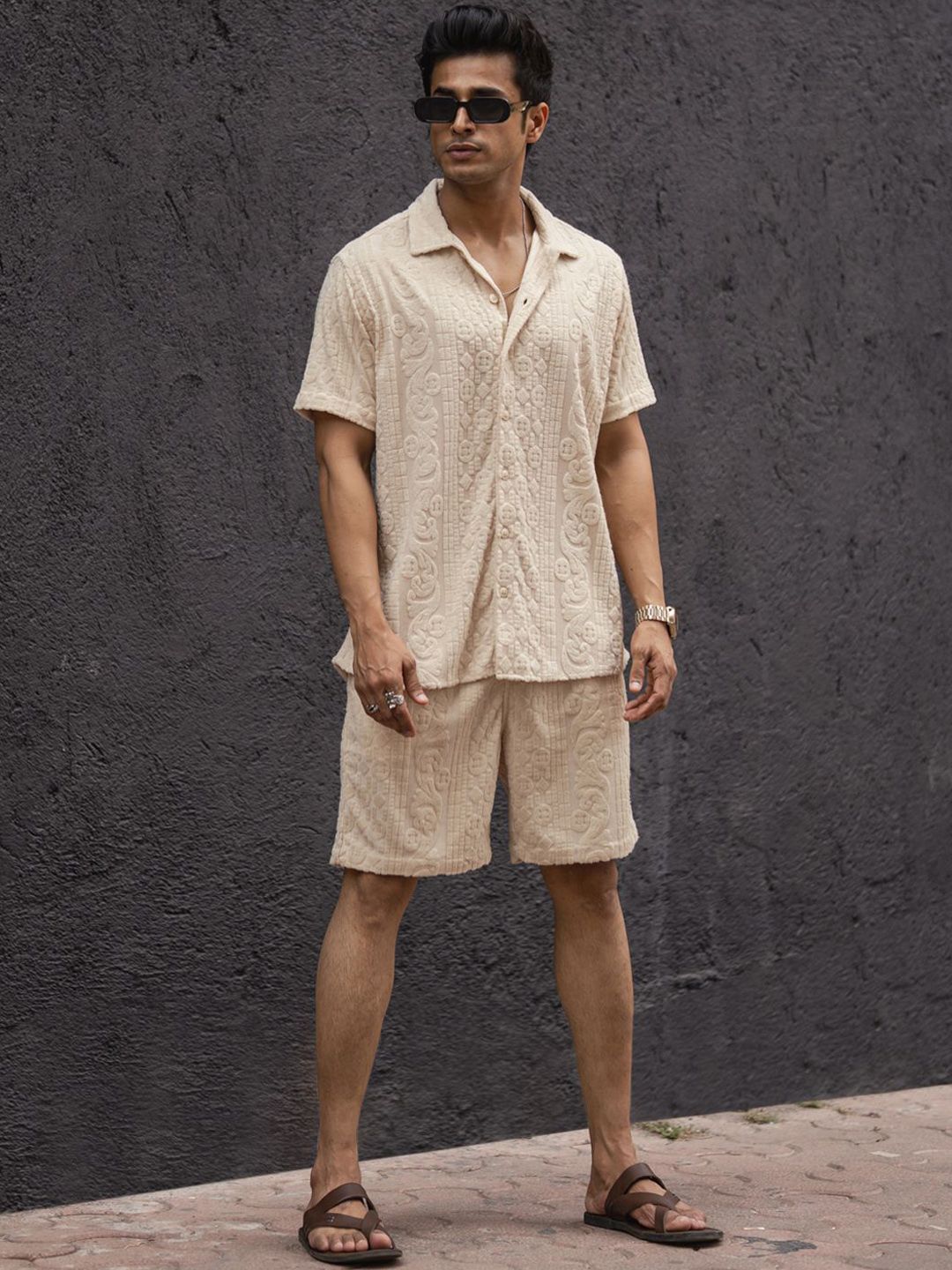 Powerlook Self Designed Shirt With Shorts Co-Ords