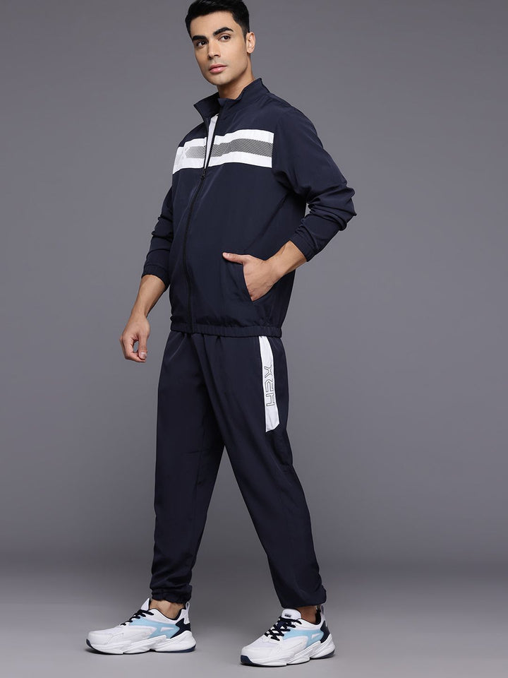 HRX by Hrithik Roshan Striped Rapid-Dry Running Tracksuit