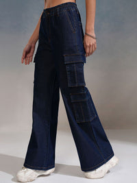 Tokyo Talkies Women Straight Fit Cargo Jeans