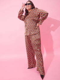 CURVY STREET Women Boxy Printed Casual Shirt