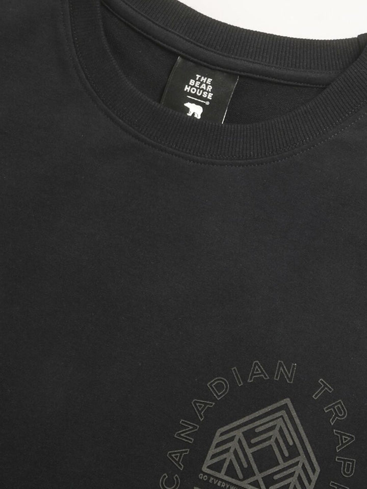 THE BEAR HOUSE Men Printed Loose Fit Cotton Pure Cotton T-Shirt