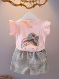 YK Girls Printed T-shirt with Shorts