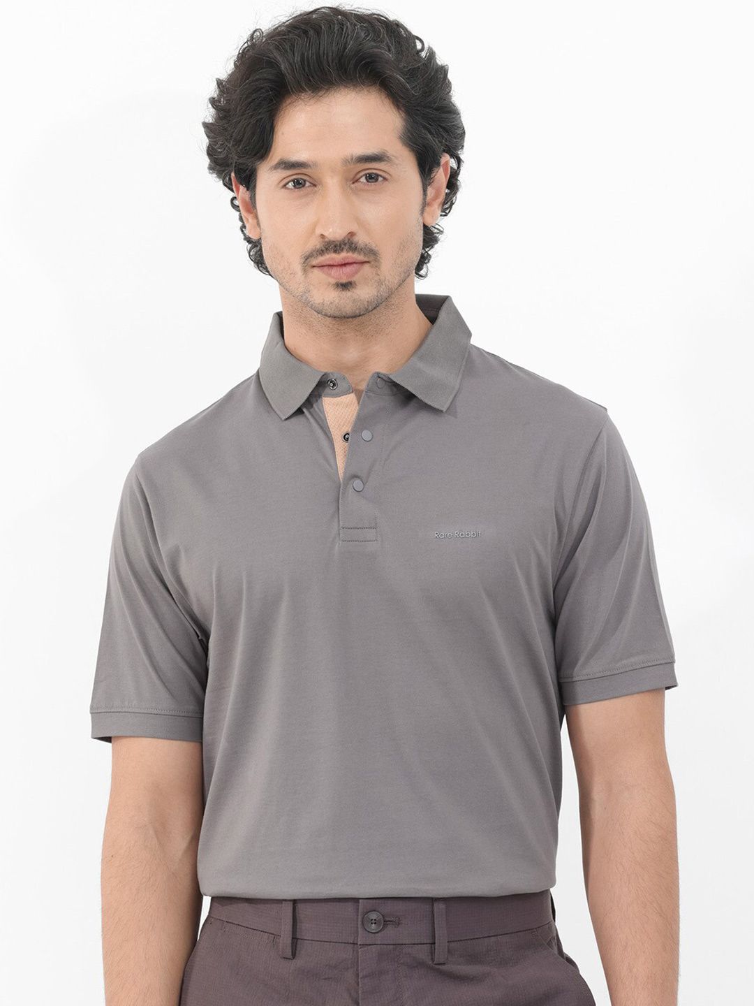 RARE RABBIT Men Keneth Regular Fit Polo Collars T-Shirt