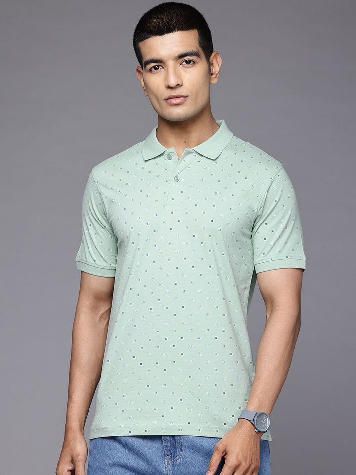Raymond Printed Polo Collar Pure Cotton Slim Fit T-shirt