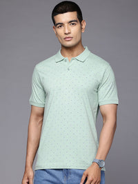 Raymond Printed Polo Collar Pure Cotton Slim Fit T-shirt