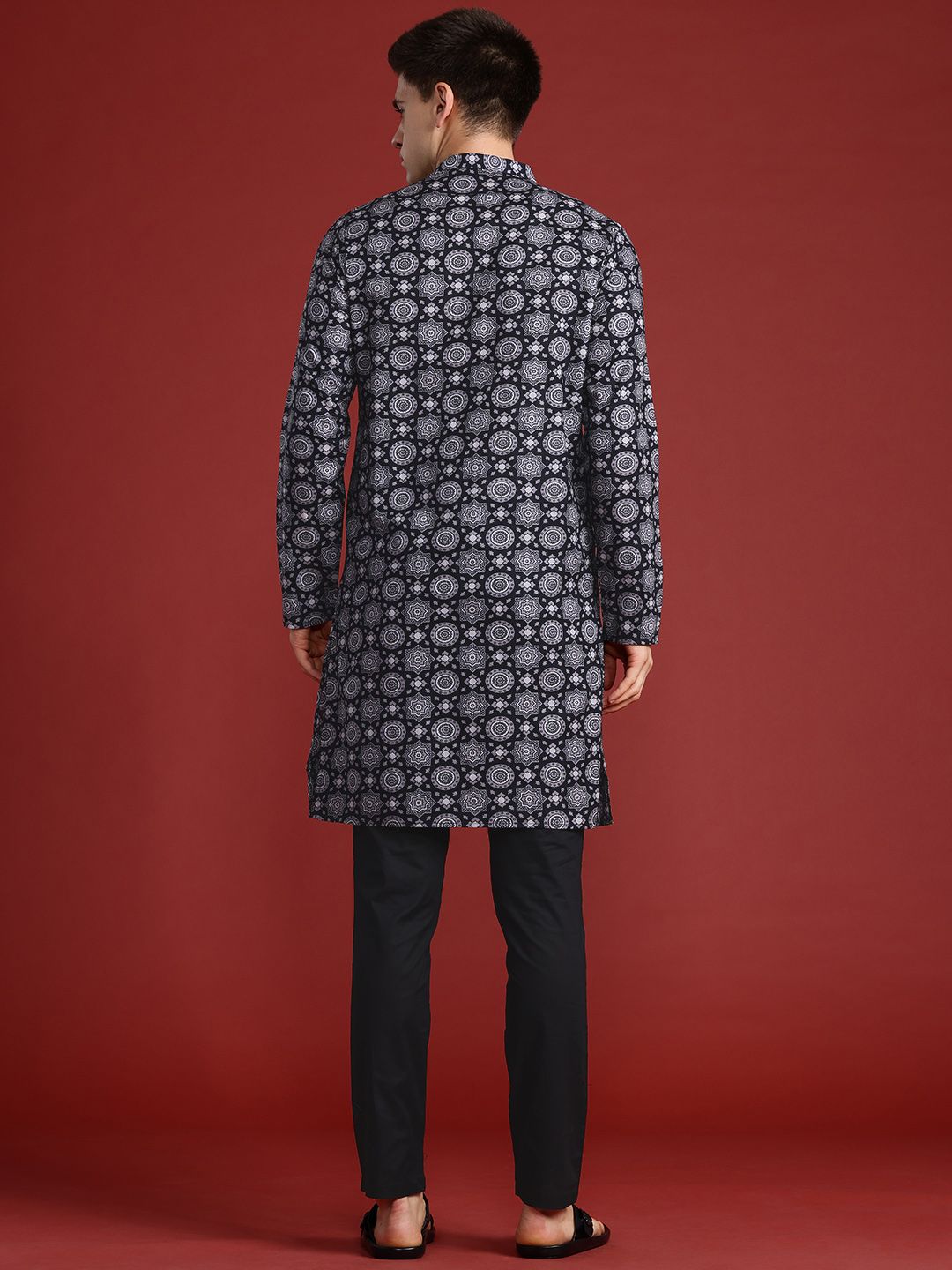 Anouk Printed Pure Cotton Kurta with Trousers