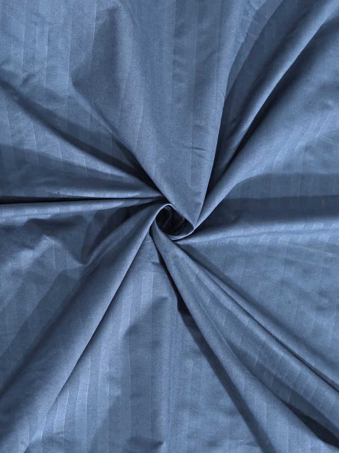 KLOTTHE Blue Striped Cotton 300 TC King Fine Bedsheet with 2 Pillow Covers-98 x 87 inches