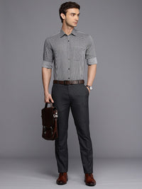 Raymond Slim Fit Textured Cutaway Collar Pure Cotton Formal Shirt