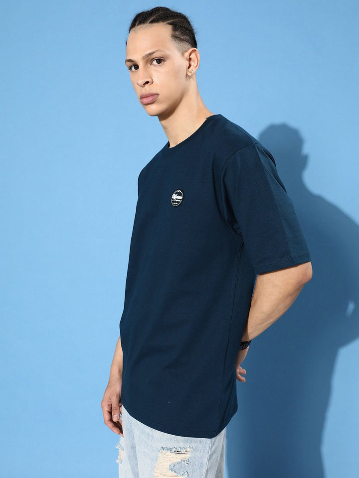 Difference of Opinion Printed Oversized Pure Cotton T-shirt