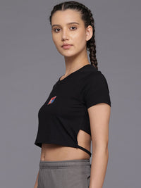 HRX by Hrithik Roshan Tie-Up Detail Lifestyle T-shirt