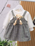 YK Girls Cotton Printed Pinafore Dress