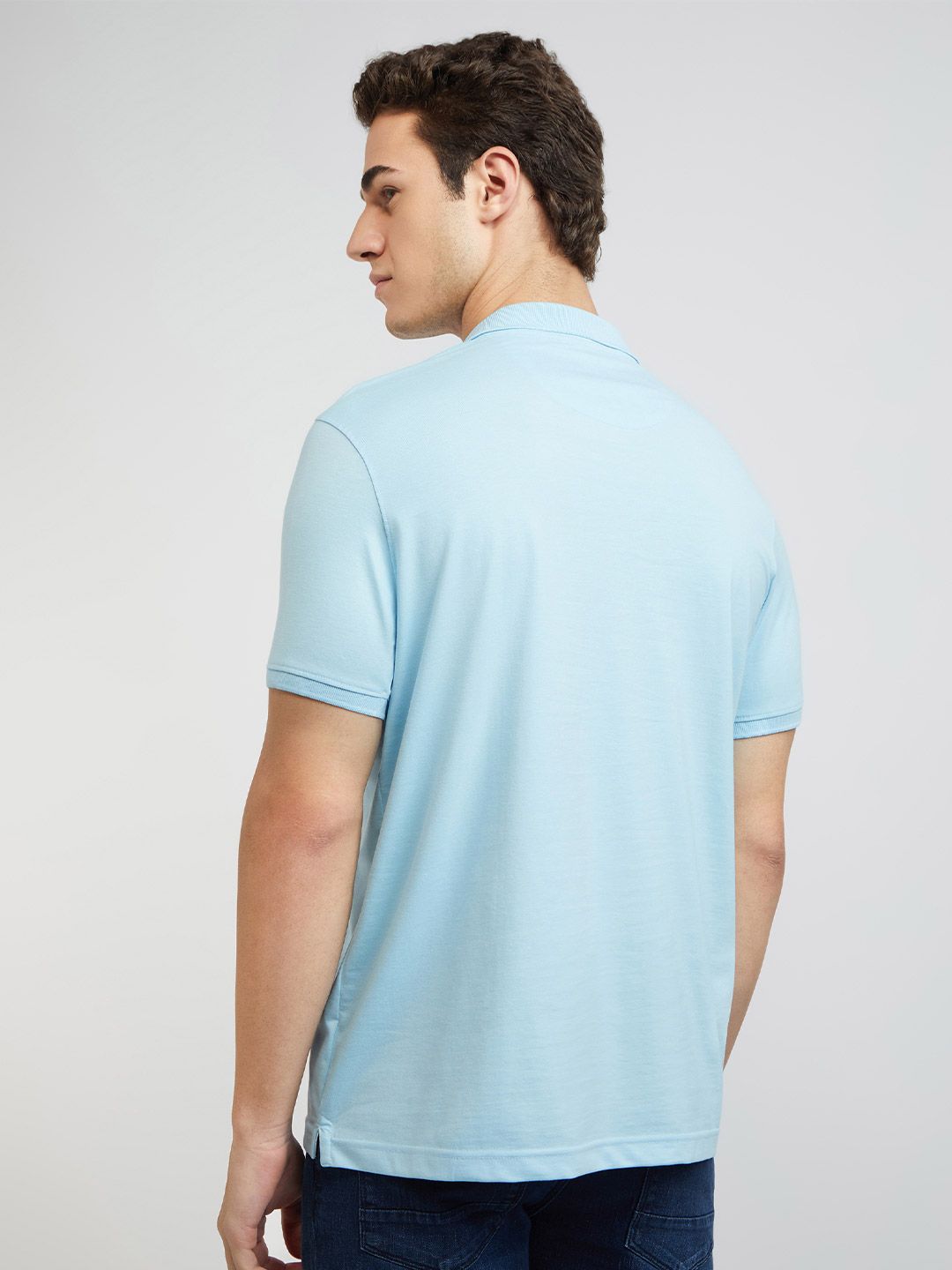 Park Avenue Cotton Rich Striped Polo Collar Slim Fit T-shirt