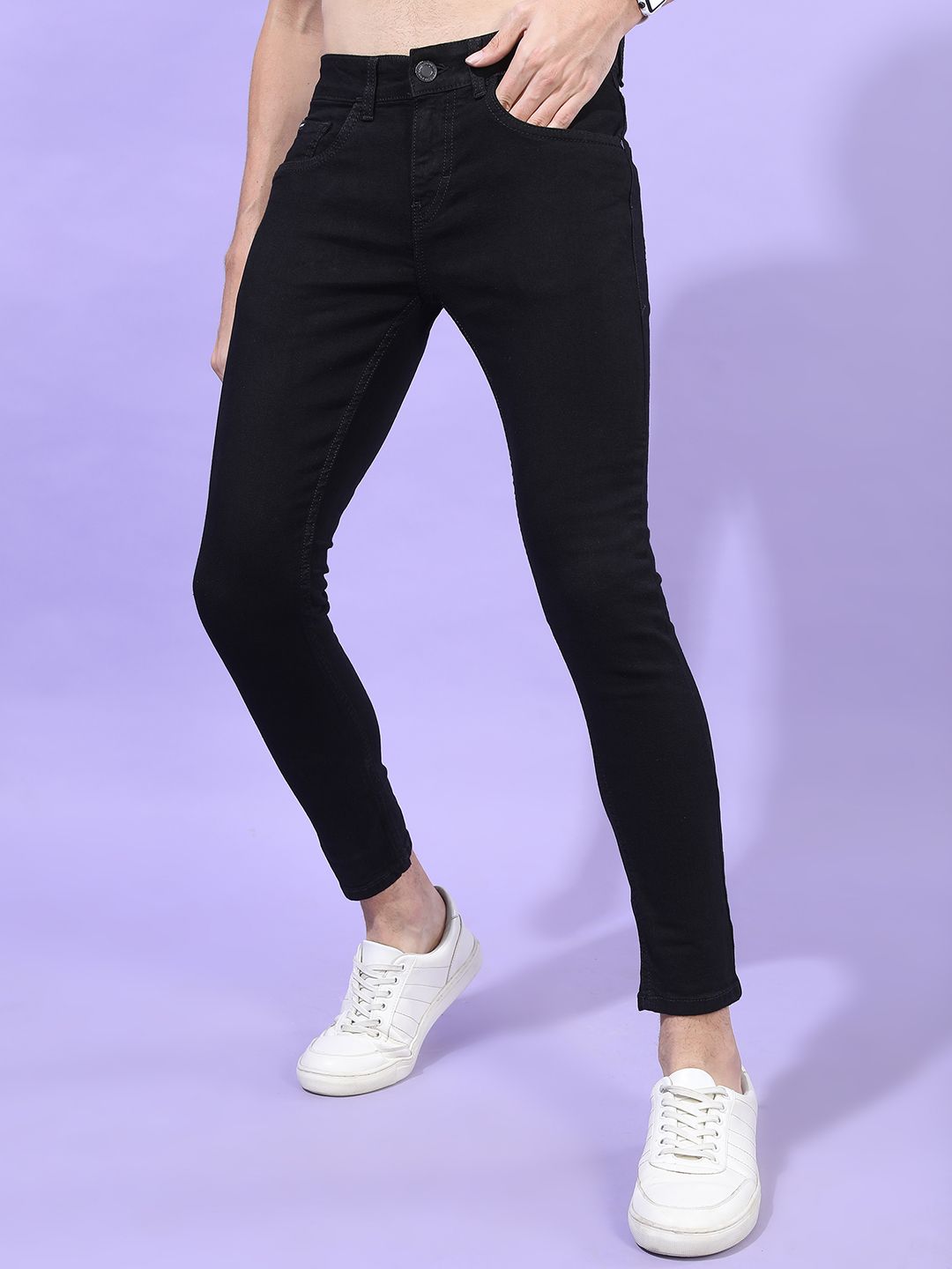 HIGHLANDER Men Black Tapered Fit Jeans