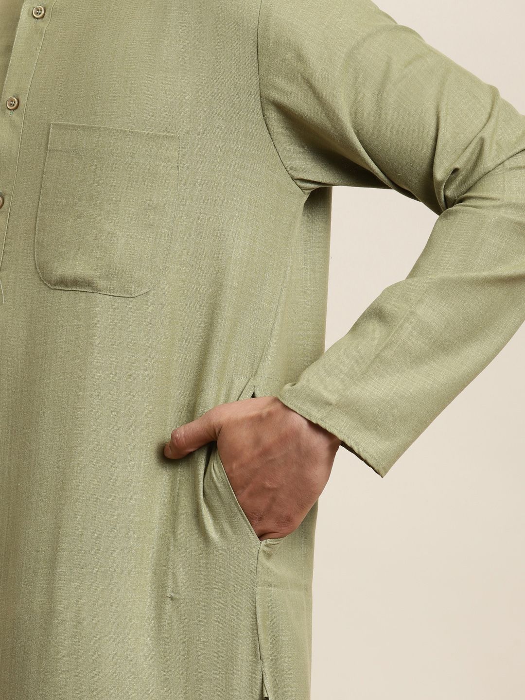 Anug by SOJANYA Men Green Kurta