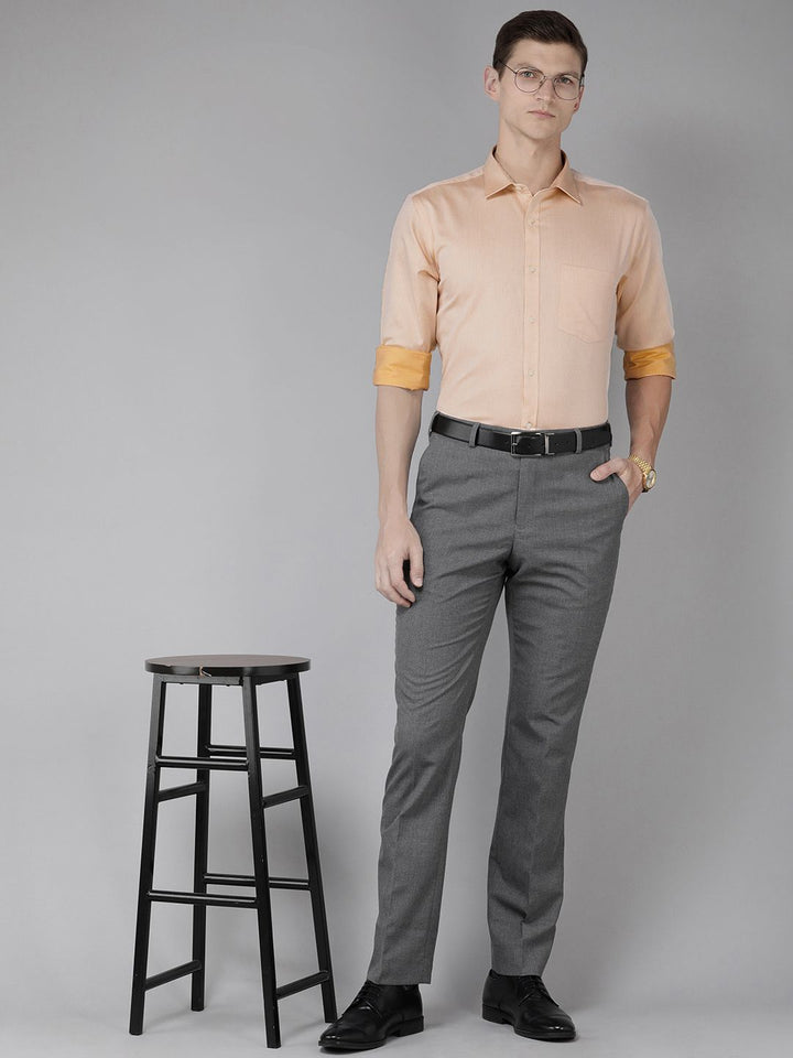 Park Avenue Men Slim Fit Micro Ditsy Geometric Opaque Self Design Pure Cotton Formal Shirt