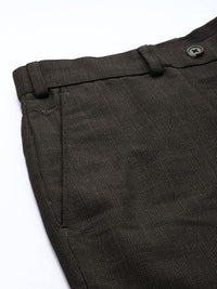 Park Avenue Men Checked Formal Trousers