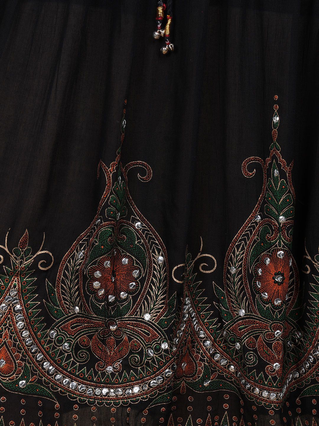 Exotic India Embellished A-Line Mini Skirt