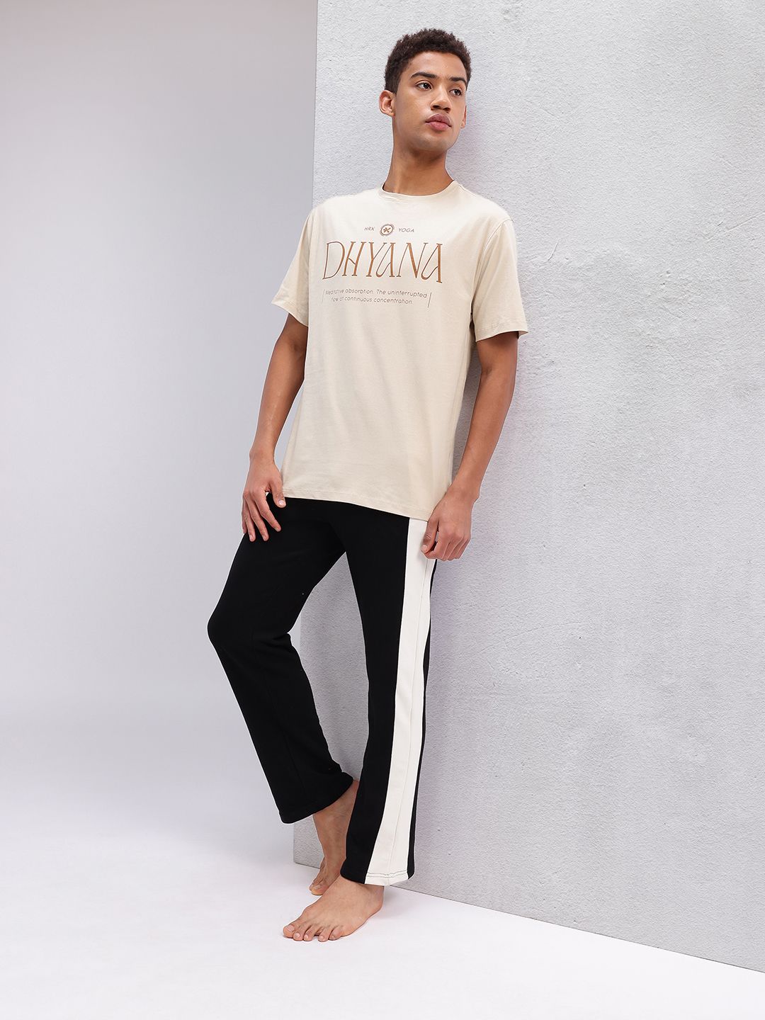 HRX by Hrithik Roshan Typography Print Pure Cotton Yoga T-shirt