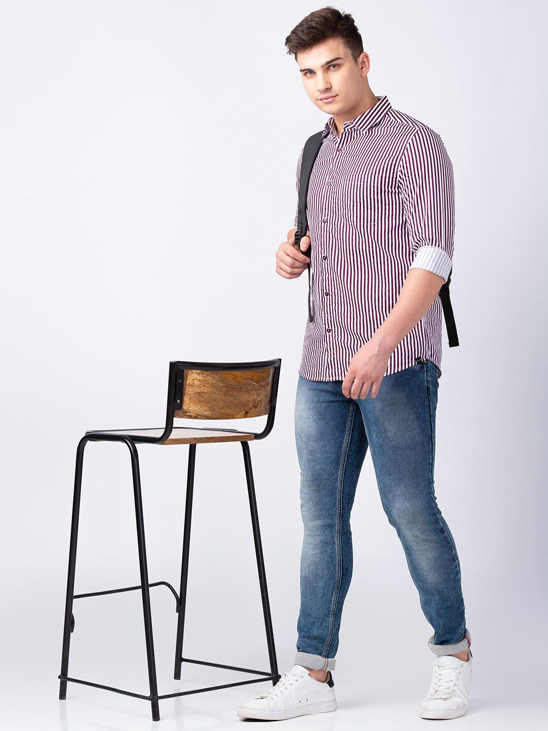 SPYKAR Men Classic Striped Cotton Casual Shirt