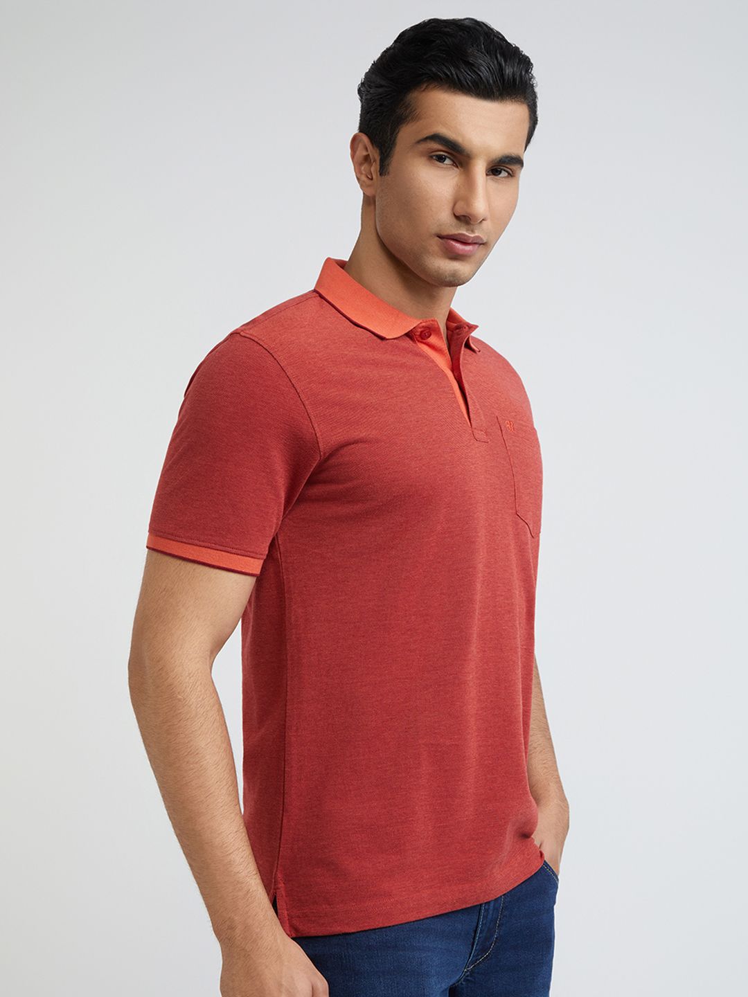 Raymond Pure Cotton Modern Fit Polo Collar T-shirt