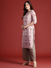Anouk Floral Print Straight Kurta