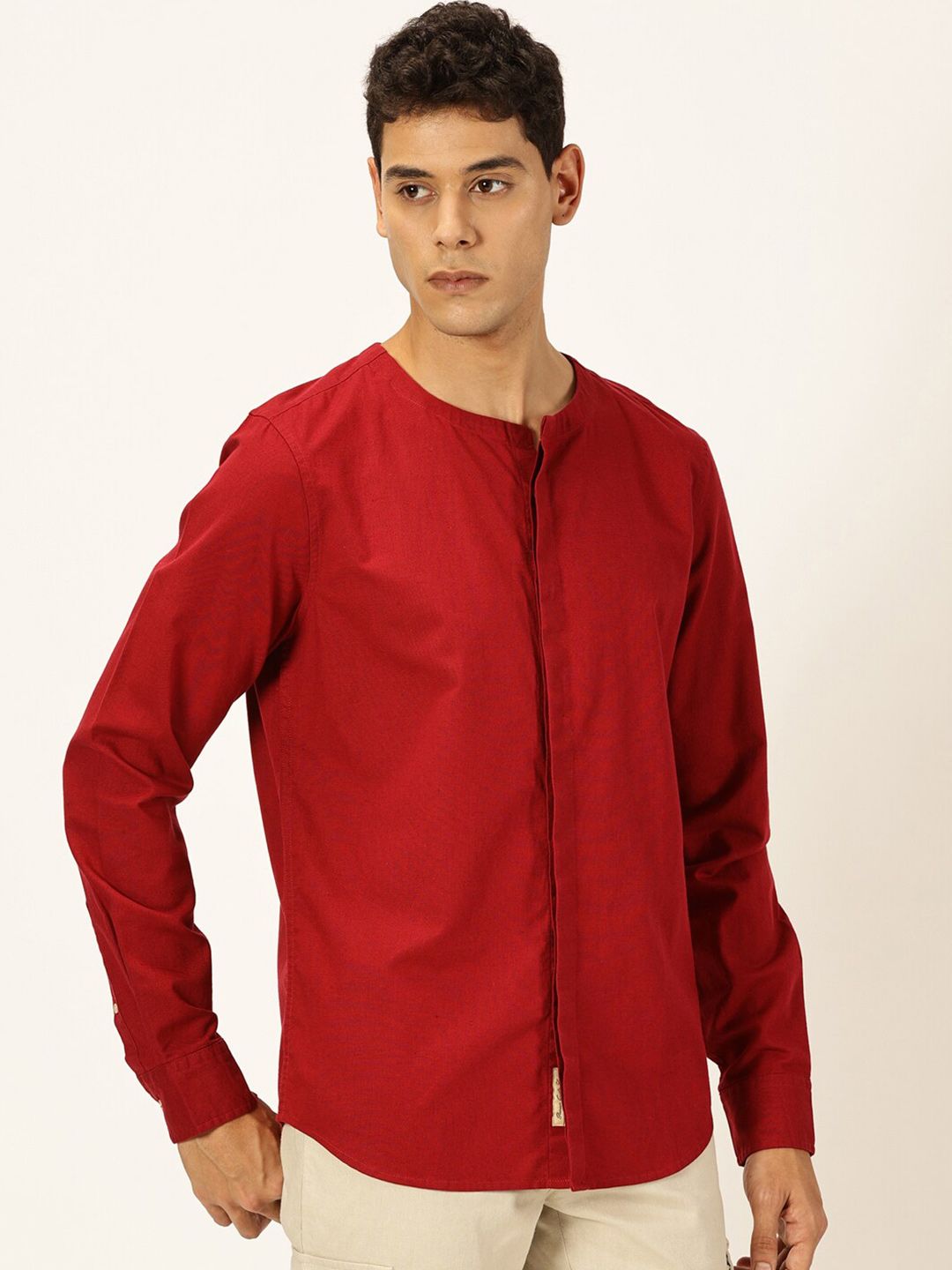 Thomas Scott Men Premium Cotton Linen Casual Shirt