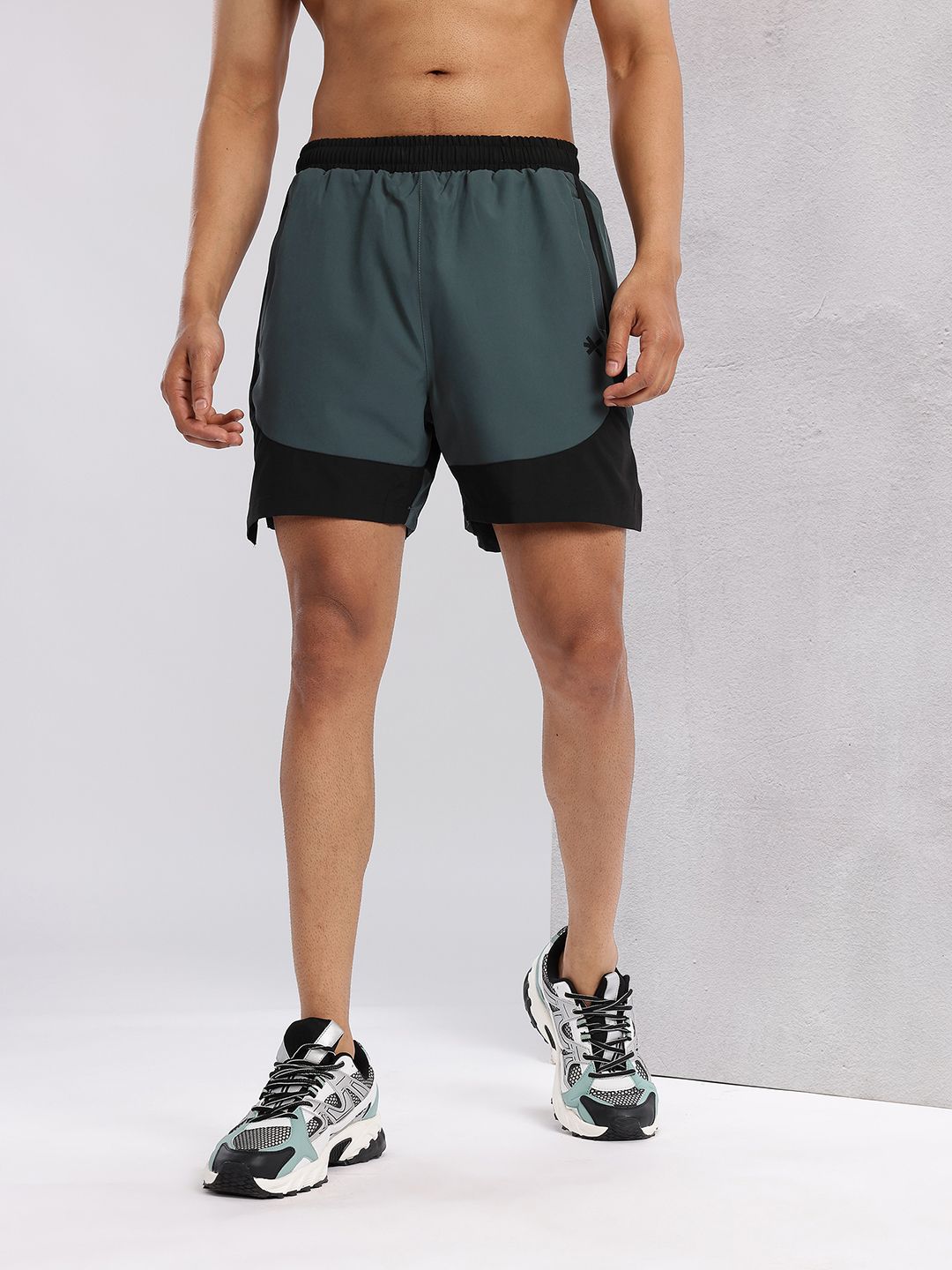 HRX by Hrithik Roshan Men Colourblocked Rapid-Dry Running Shorts