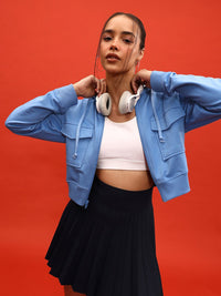 DressBerry Hooded Pocket Detail Relaxed Sweatshirt