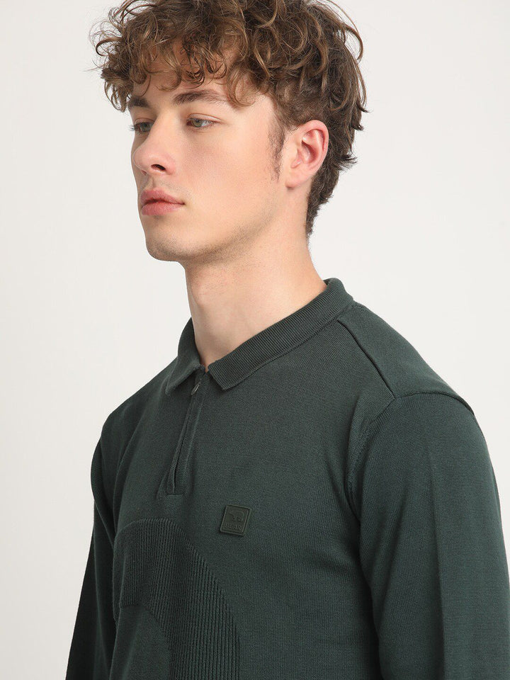 THE BEAR HOUSE Polo Collar Slim Fit Pure Cotton T-shirt