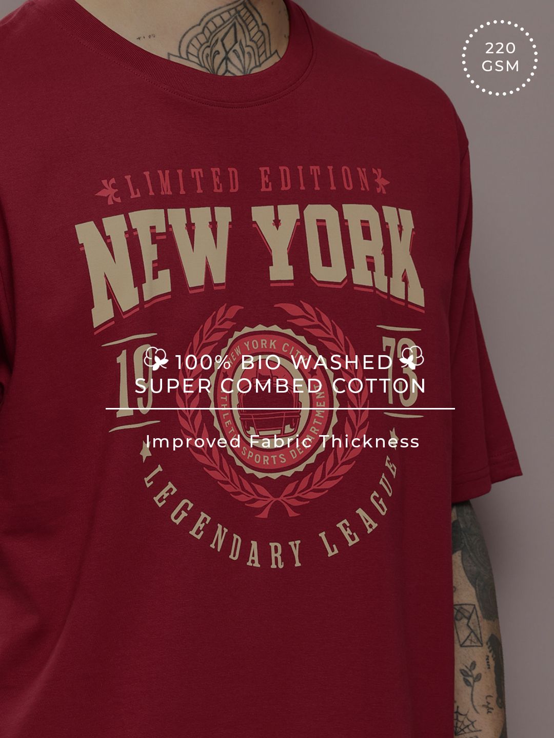 DILLINGER Men Graphic Printed Oversized T-shirt