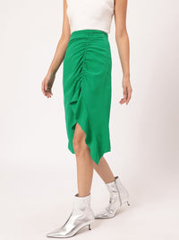 DressBerry Ruching Ruffled Straight Skirt