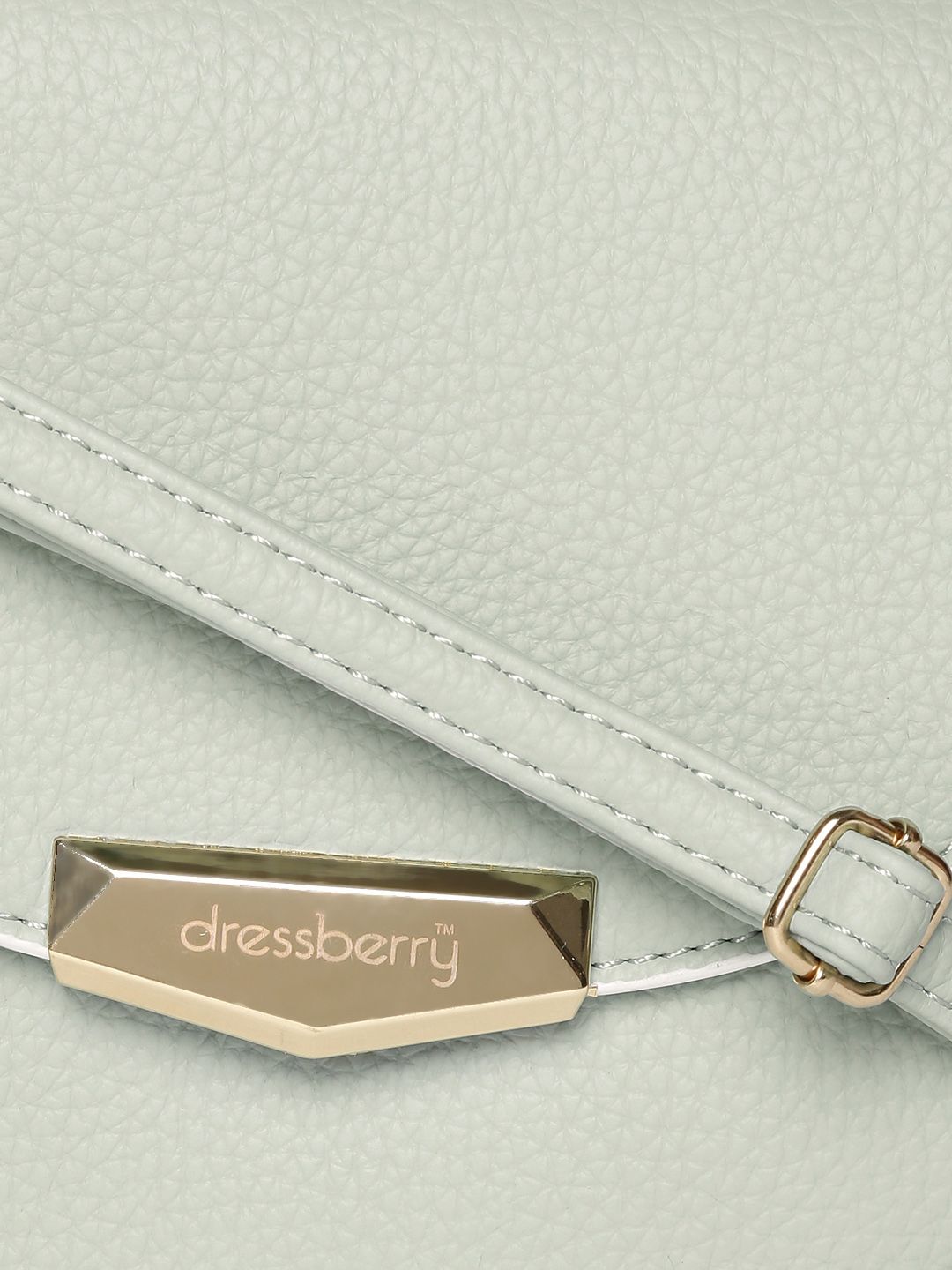 DressBerry Mint Green Solid Sling Bag