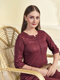 KALINI Striped Straight Kurta with Trouser
