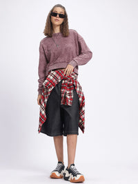 DressBerry Texture Dyed Drop-Shoulder Sweatshirt